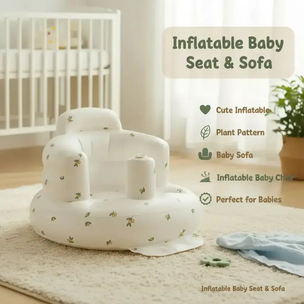 Cute Inflatable Baby Seat, Plant-Patterned Baby Sofa, Inflatable Baby Chair, Baby Furniture #GLOBAL PICKS